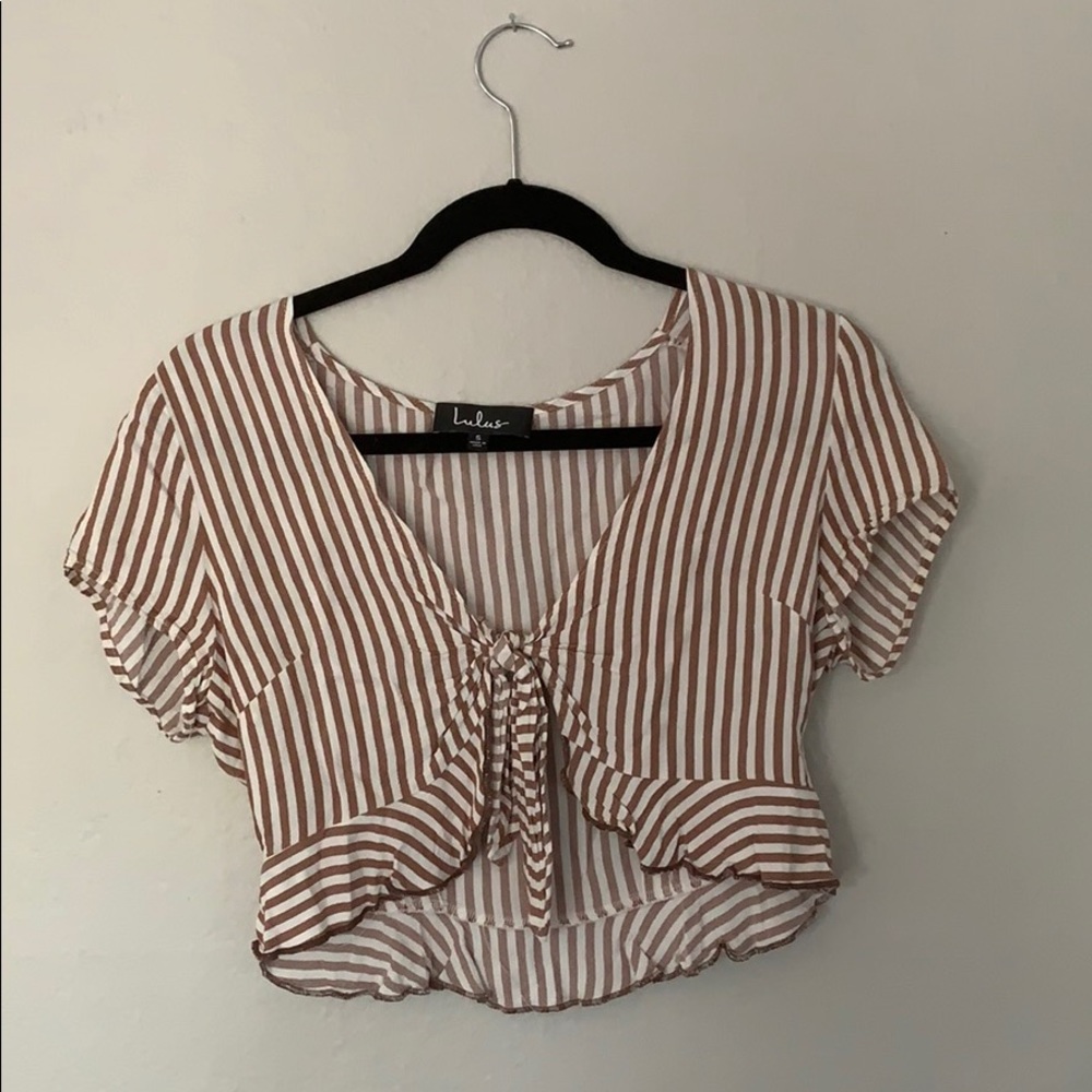 Summertime, tie-front top